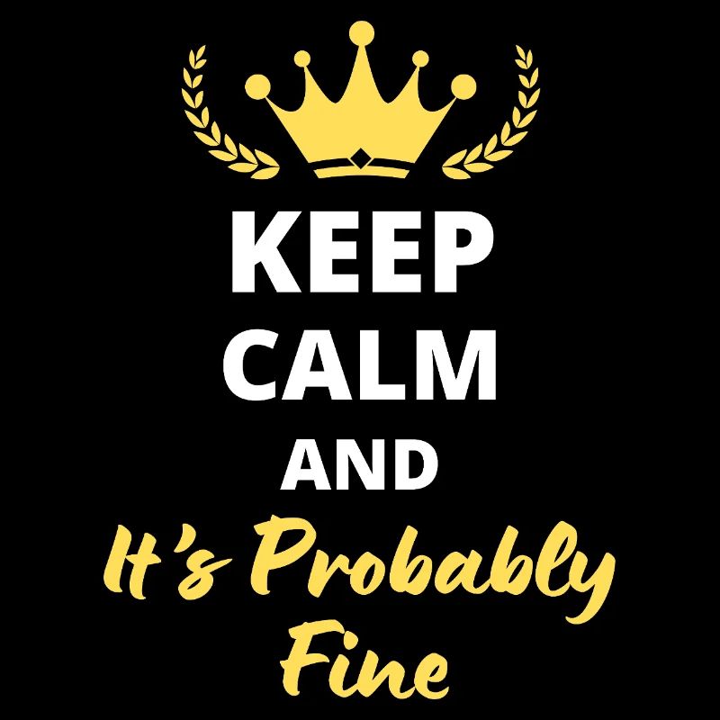 “Keep Calm and It’s Probably Fine” - Détendu