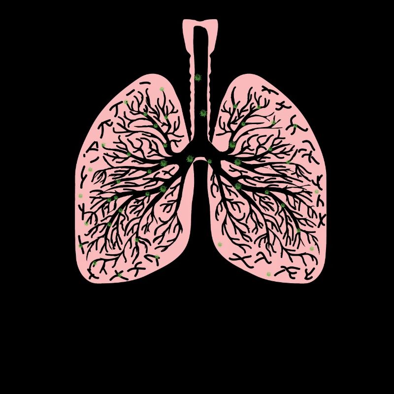 Lungs with virus