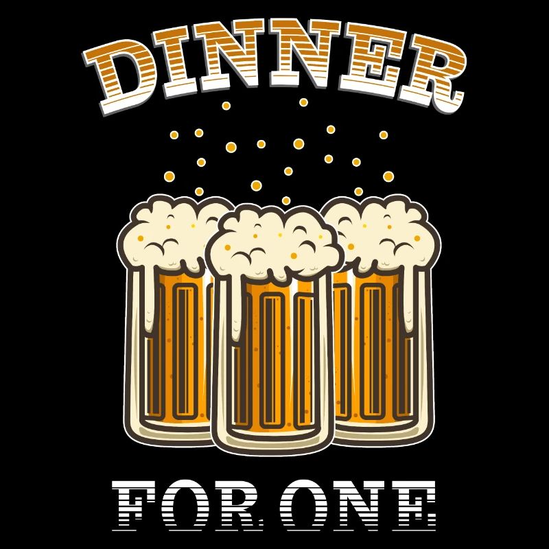 Dinner for one | Lustiges Bier Design - Silvester