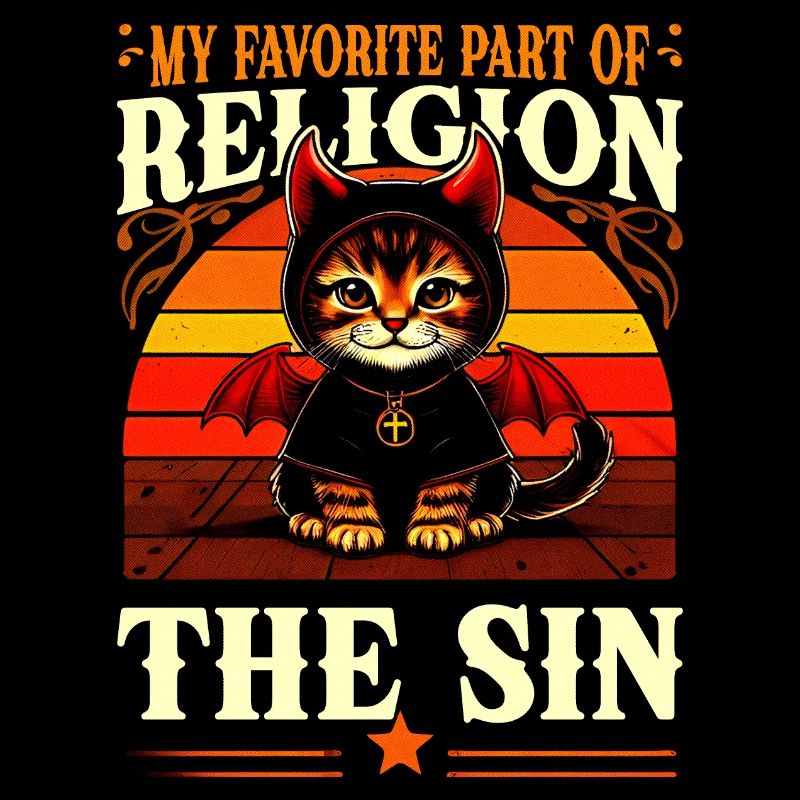 Retro Devil Cat Der Beste Von Religion
