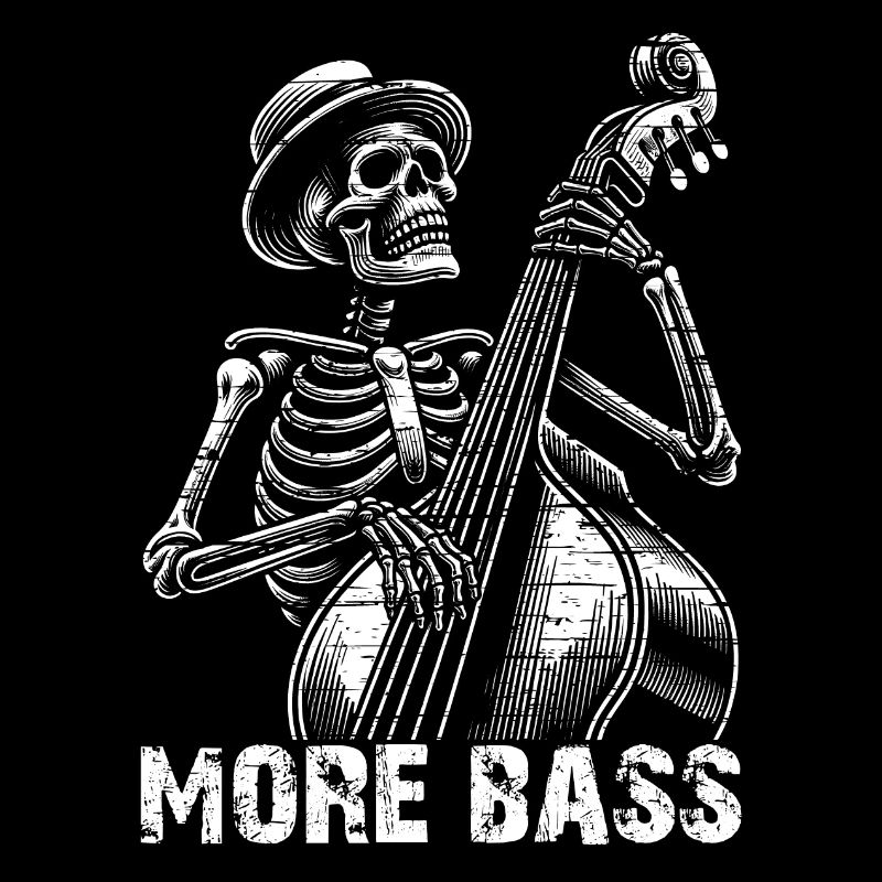 Skeleton plays double bass