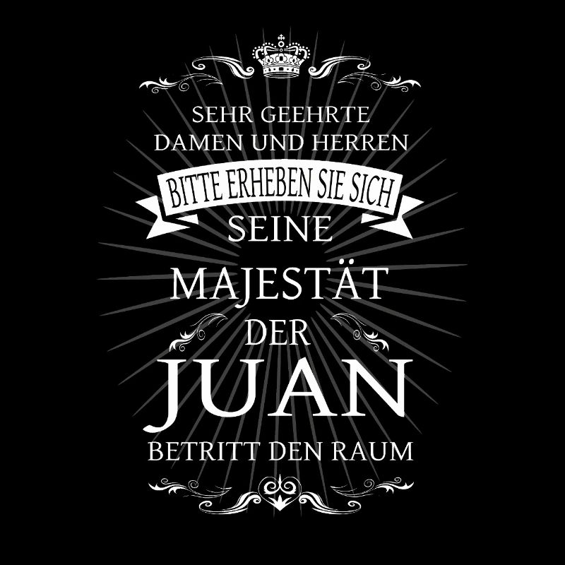 Sa Majesté le Juan entre dans la pièce