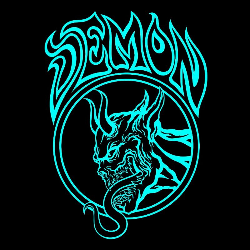 Démon bleu - Illustration d’art au trait infernal
