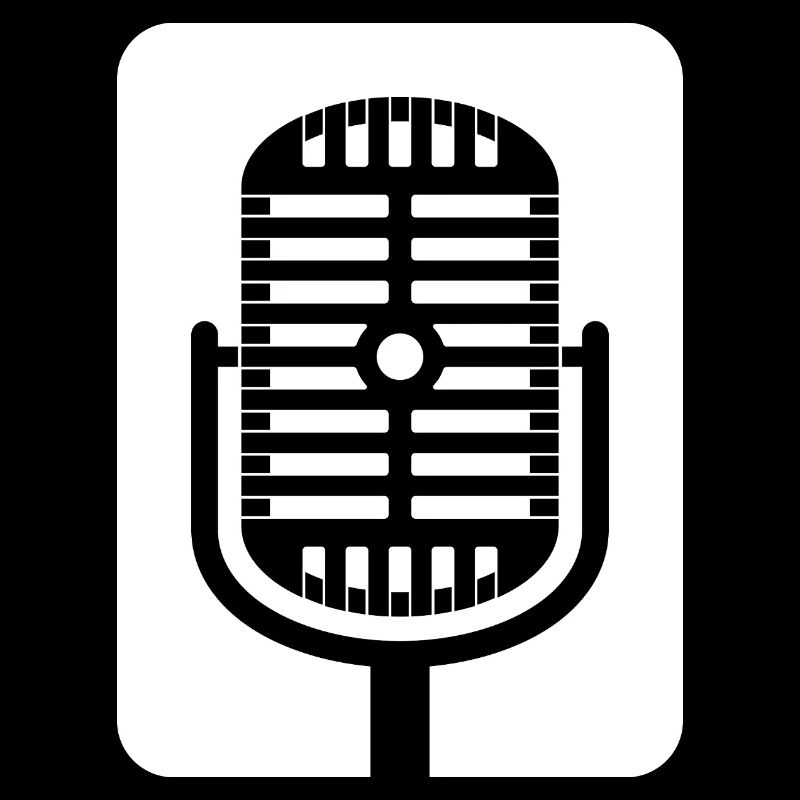 Retro Microphone Emblem