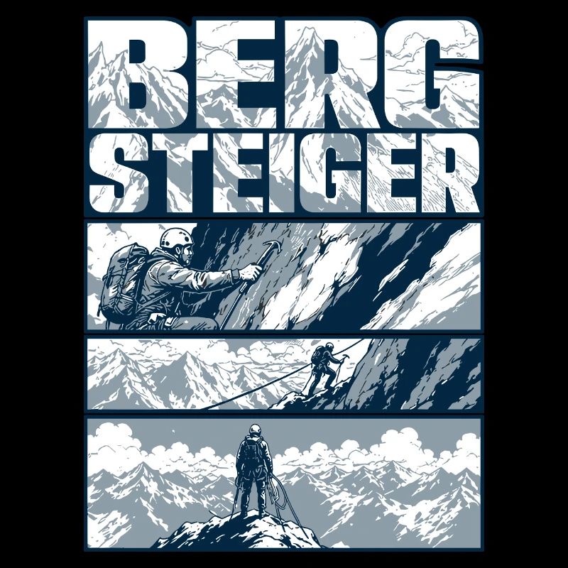 Bergsteiger Gipfelsturm Retro