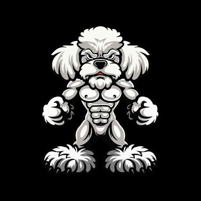 Caniche Chien Muscles Musculation