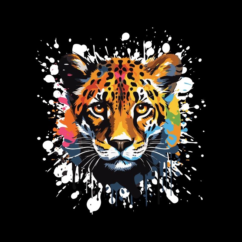 Gepard Tier Pop Art Kopf