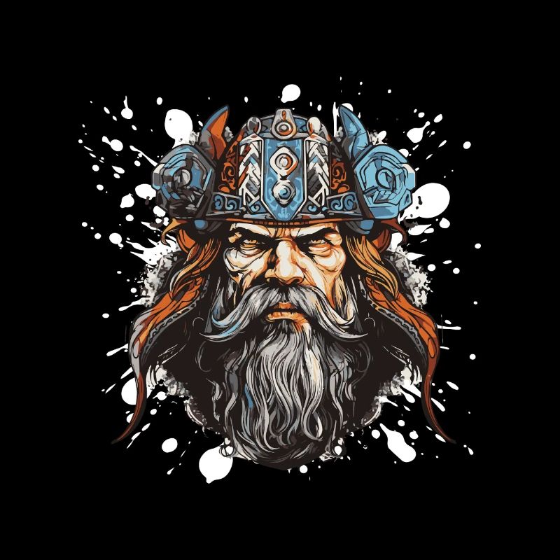 Wikinger Kopf Valhalla Krieger