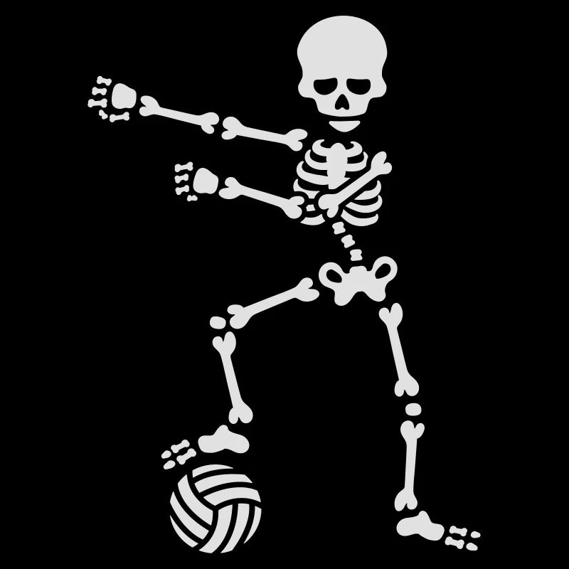 Beach volleyball floss dance flossing skeleton