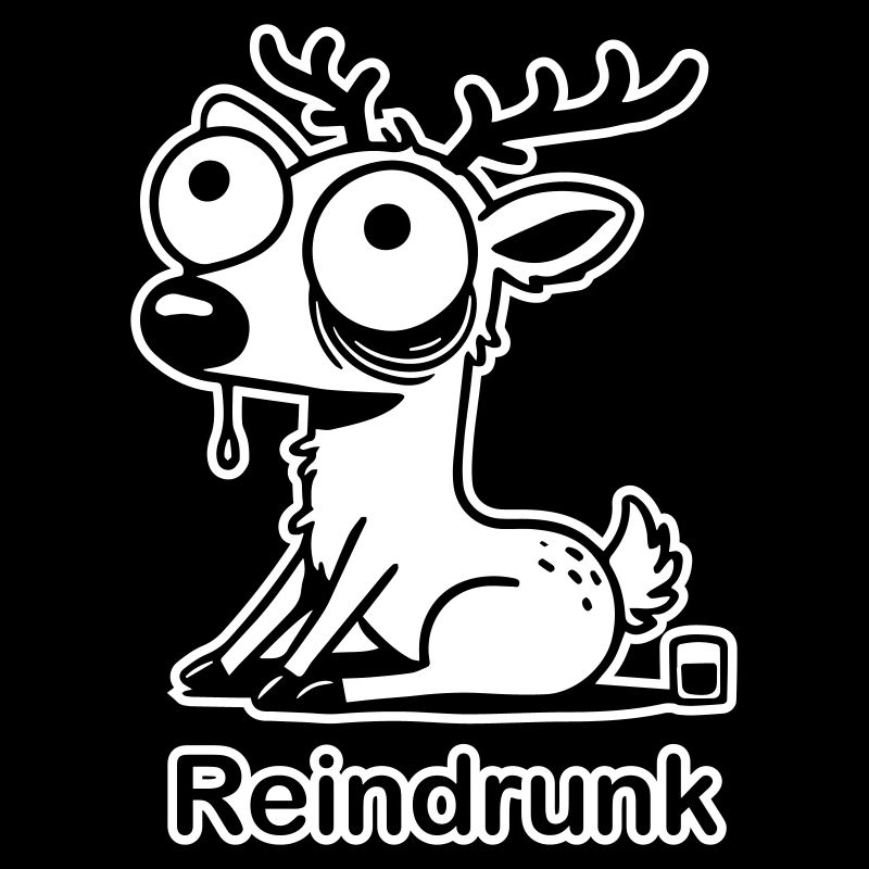 Funny drunk deer - "Reindrunk" Design