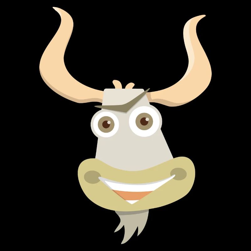 Fröhliche Illustration eines Yakkopfes