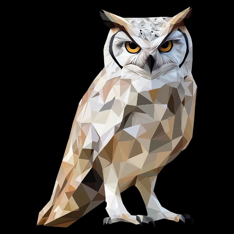 Low Poly Eule – modernes Design für Schlaue