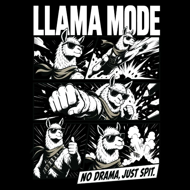 No Drama Llama Comic Vibes