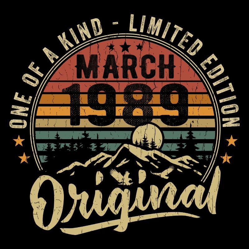 Idées D’anniversaire Mars 1989 Original March 1989