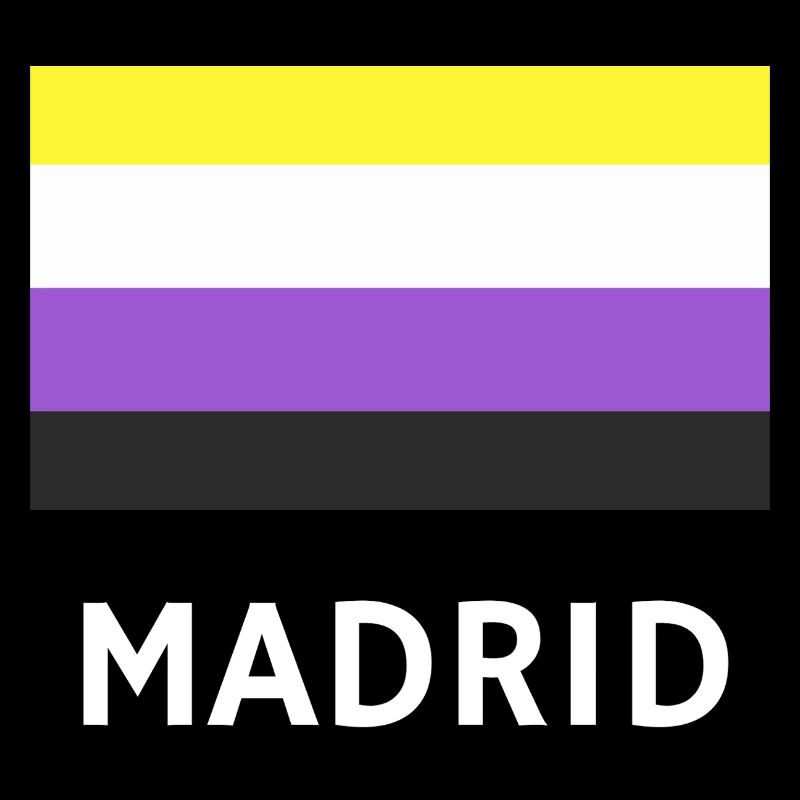 Nicht-binäre Pride Flagge Madrid