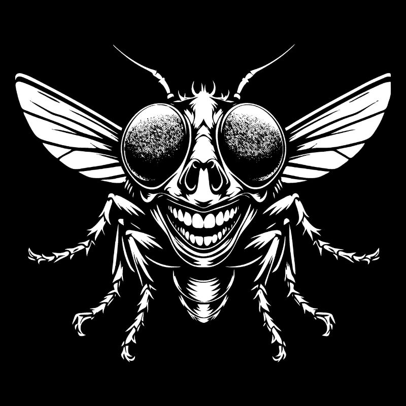 Funny Housefly – Ugly & Grinning