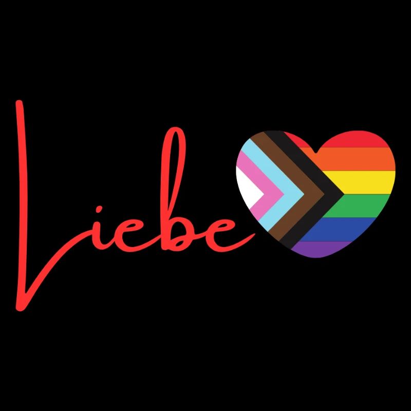 Liebe Pride Herz mit Regenbogenstreifen LGBTQ+