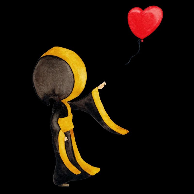 Münchner Kindl mit Luftballon in Herzform