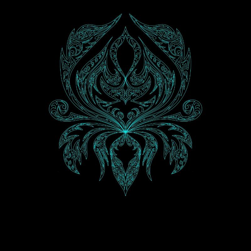 Turquoise Ornament Tribal Pattern