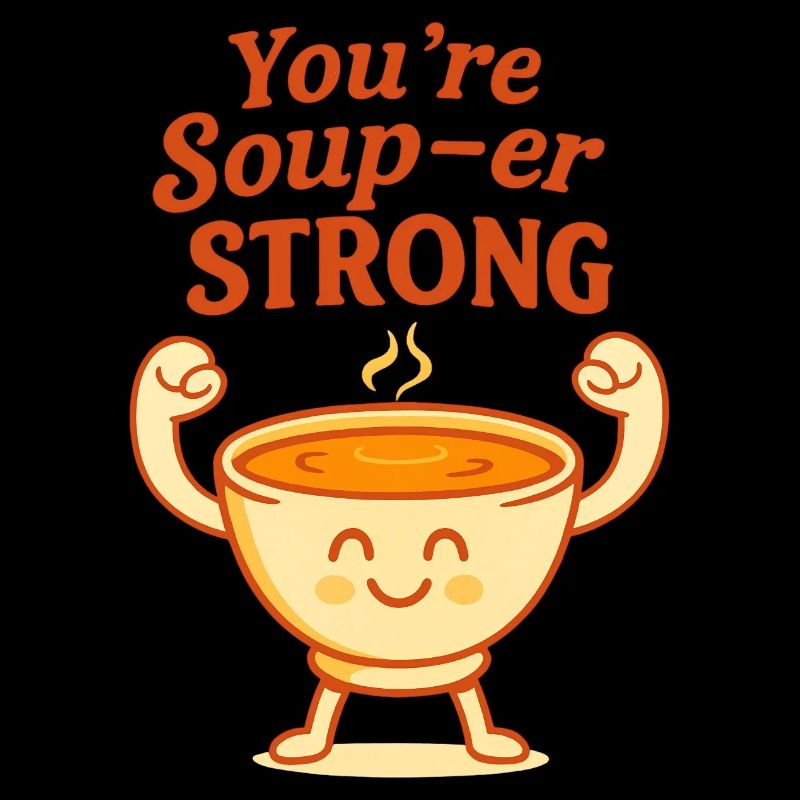 Vous êtes Soup-er Strong Mignon Jeu de mots design