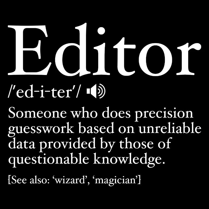 Lustige Editor-Definition Editor-Definition - Editor