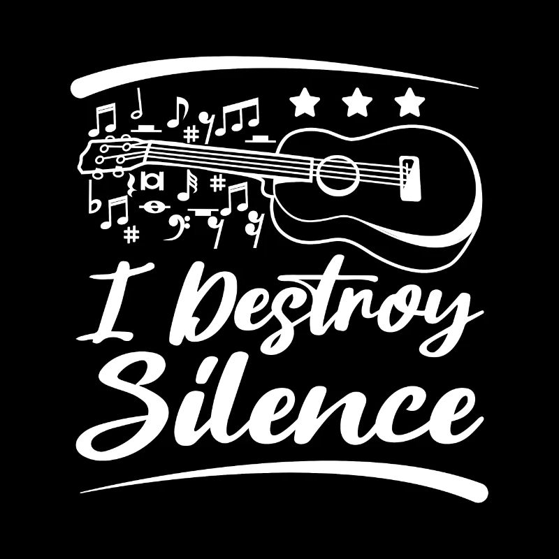 I destroy silence playing ukulele