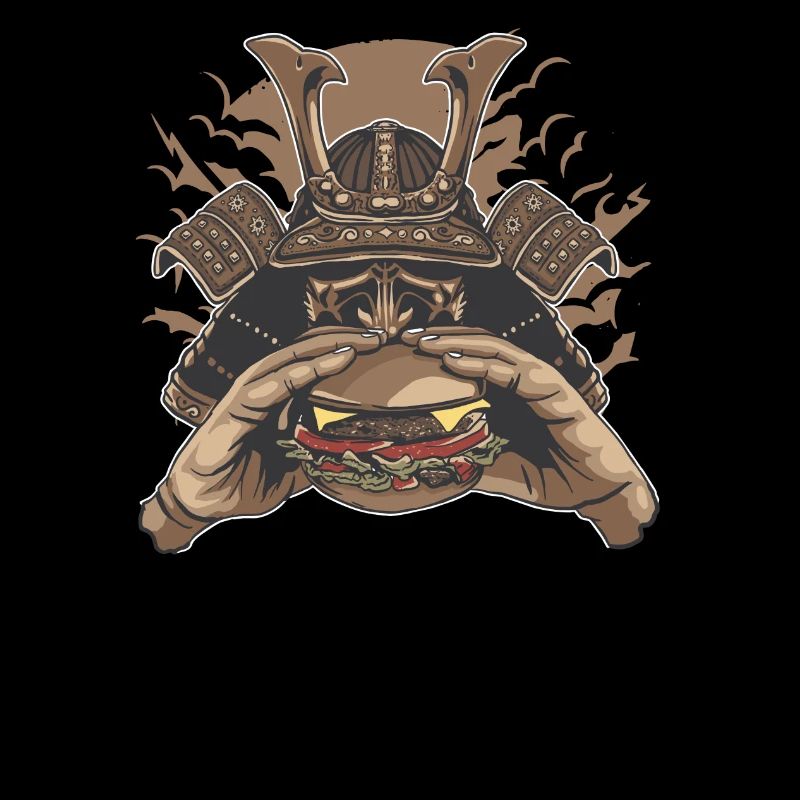 Samurai Burger Fastfood Cheeseburger Geschenk
