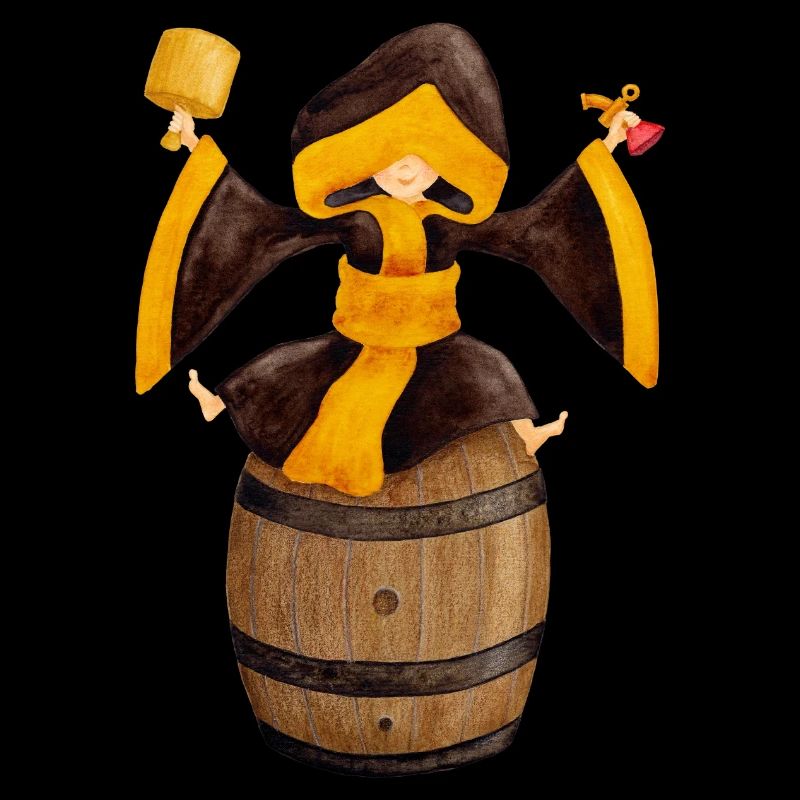 Münchner Kindl beim Anstich mit Bierfass