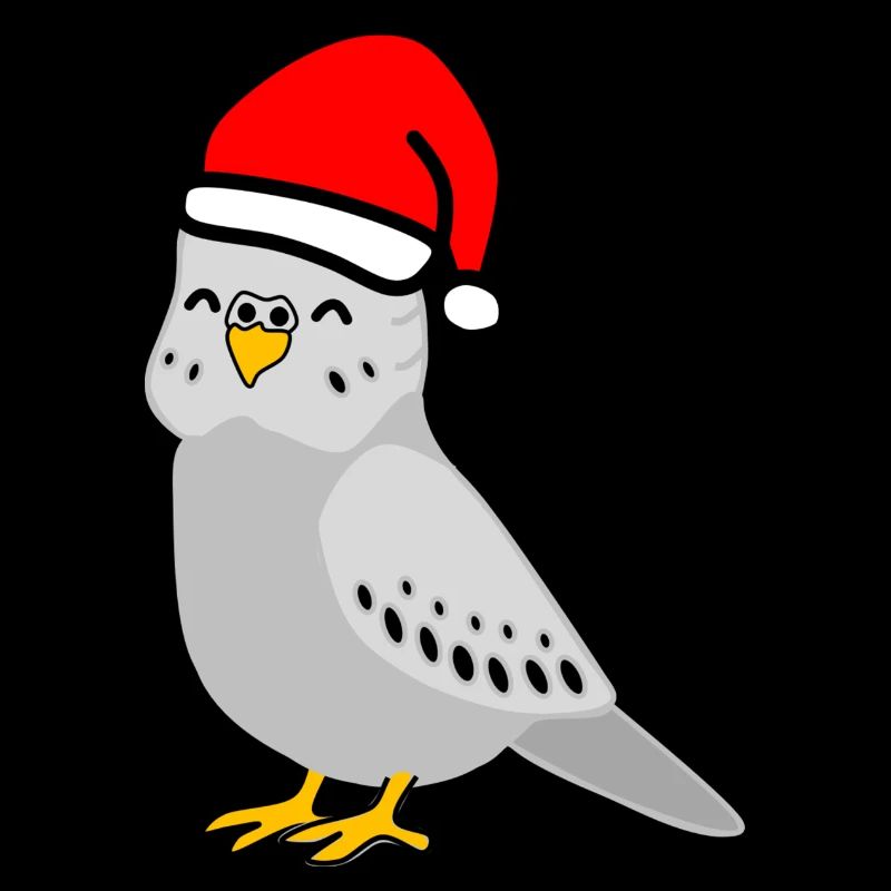 Noël - Perruche grise festive