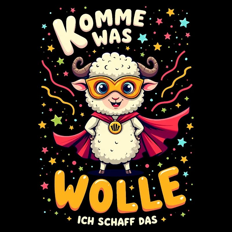 Komme Was Wolle Ich Schaff Das Karneval Schaf
