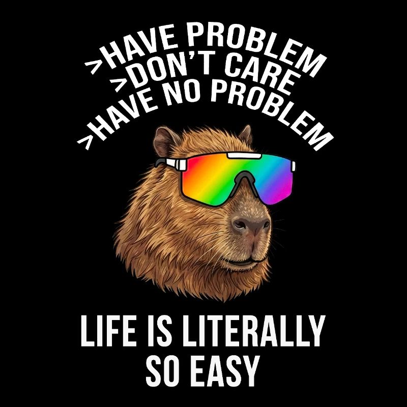 Cool Capybara Rainbow Sunglasses – Tier-Meme