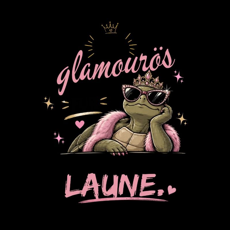 Glamouröse Schildkröte mit Krone
