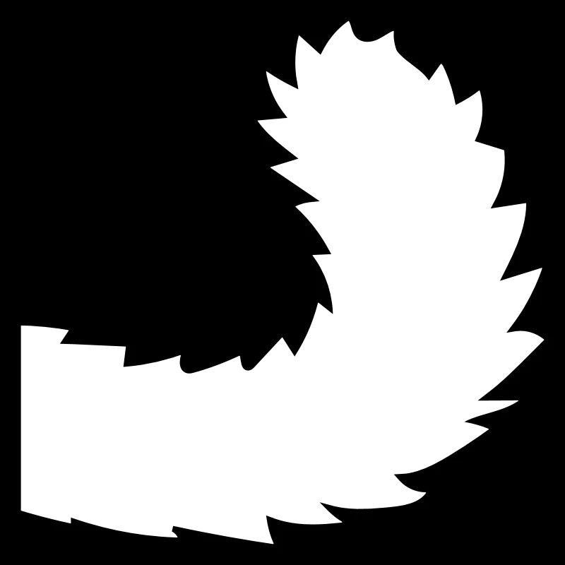 Katze oder Hund Schwanz Silhouette Schatten Umriss