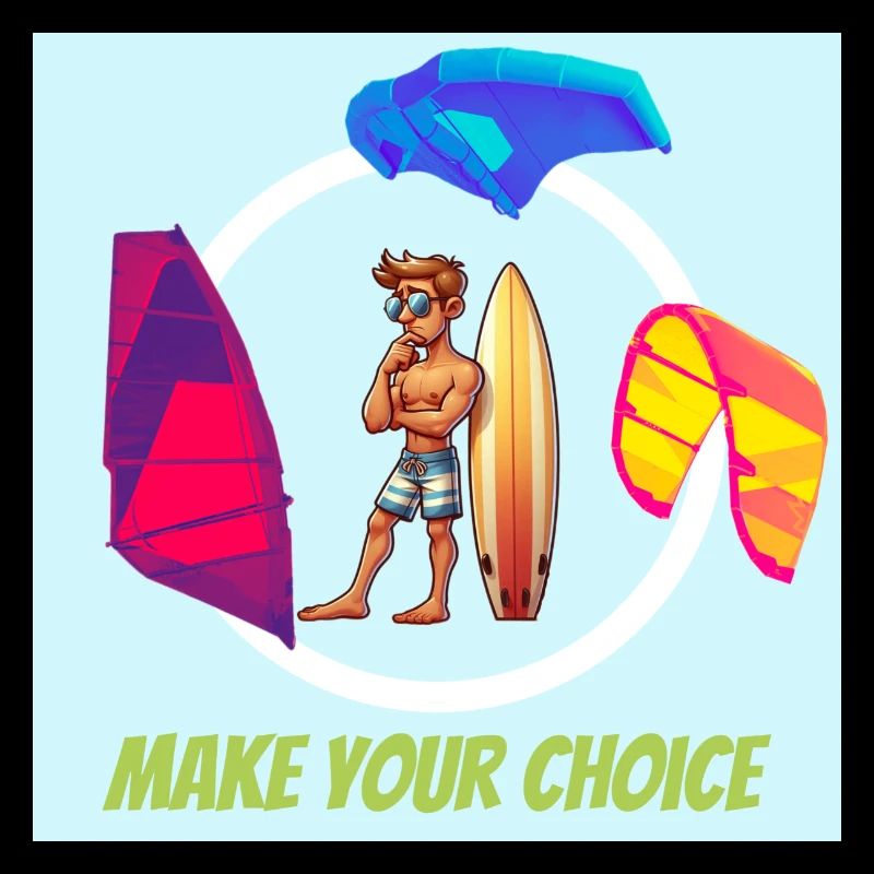 Make your choice wind kite wing bleue