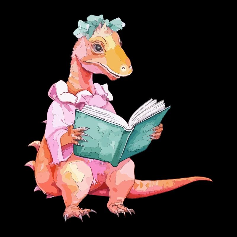 Reading Dinosaur - Books T-Rex
