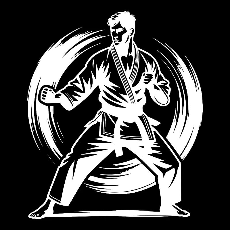 Perfekte Karate Pose meisterhafte Kampfkunst