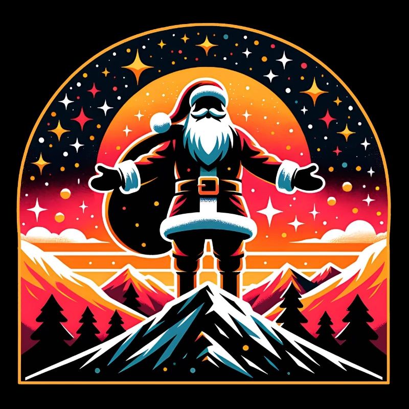 Weihnachtsmann im Gebirge