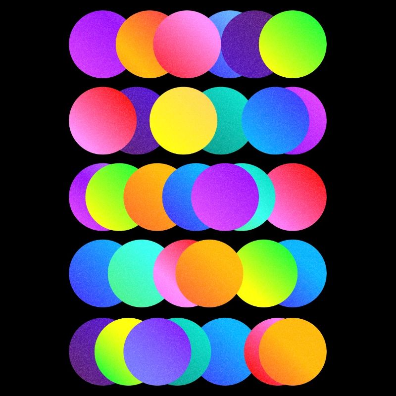 Brightly coloured circles