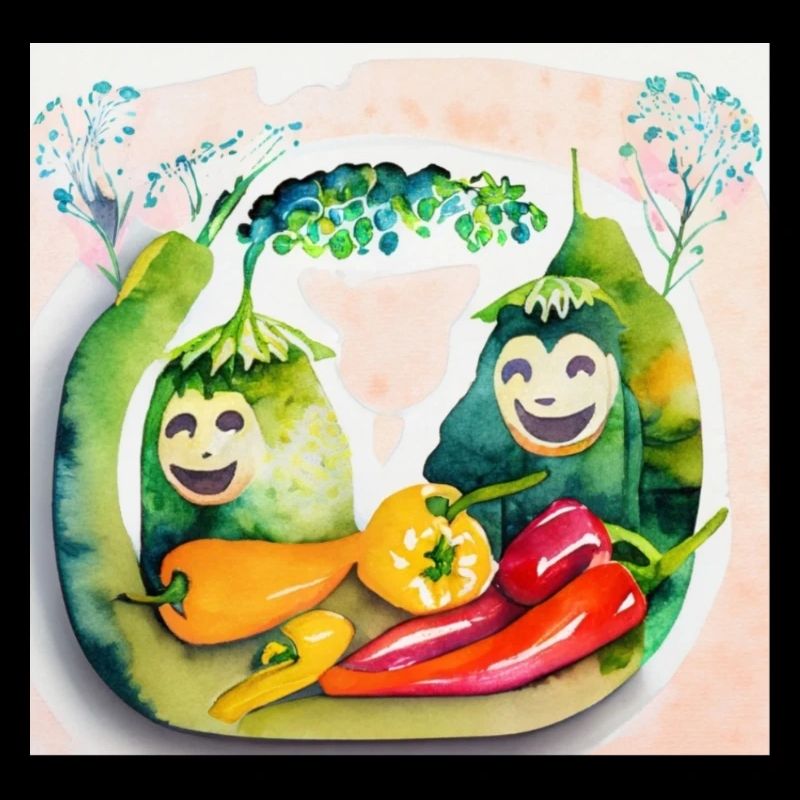 Cheerful vegetables