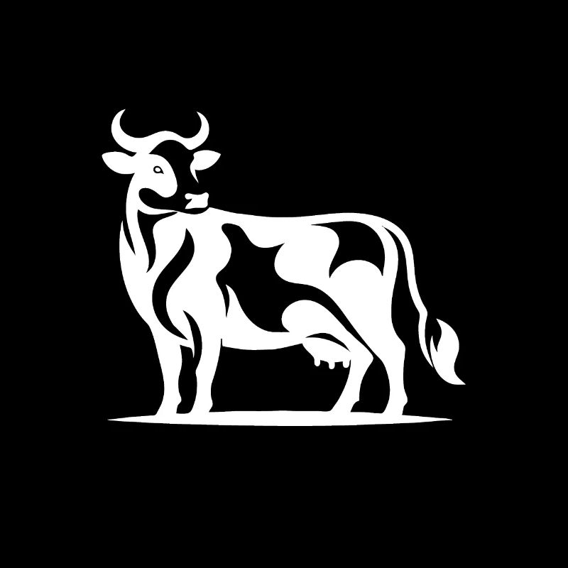 Conception simple et cool de vache laitière, pour les amoureux des vaches
