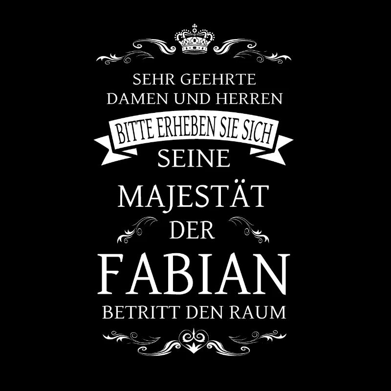 Sa Majesté Fabian entre dans la pièce