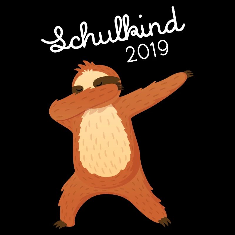 Schulkind 2019,Faultier Dab Dabbing , Einschulung