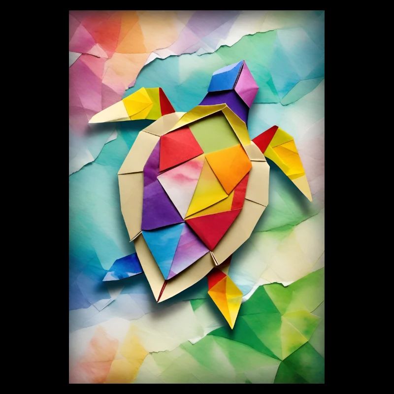 Bébé tortue en origami