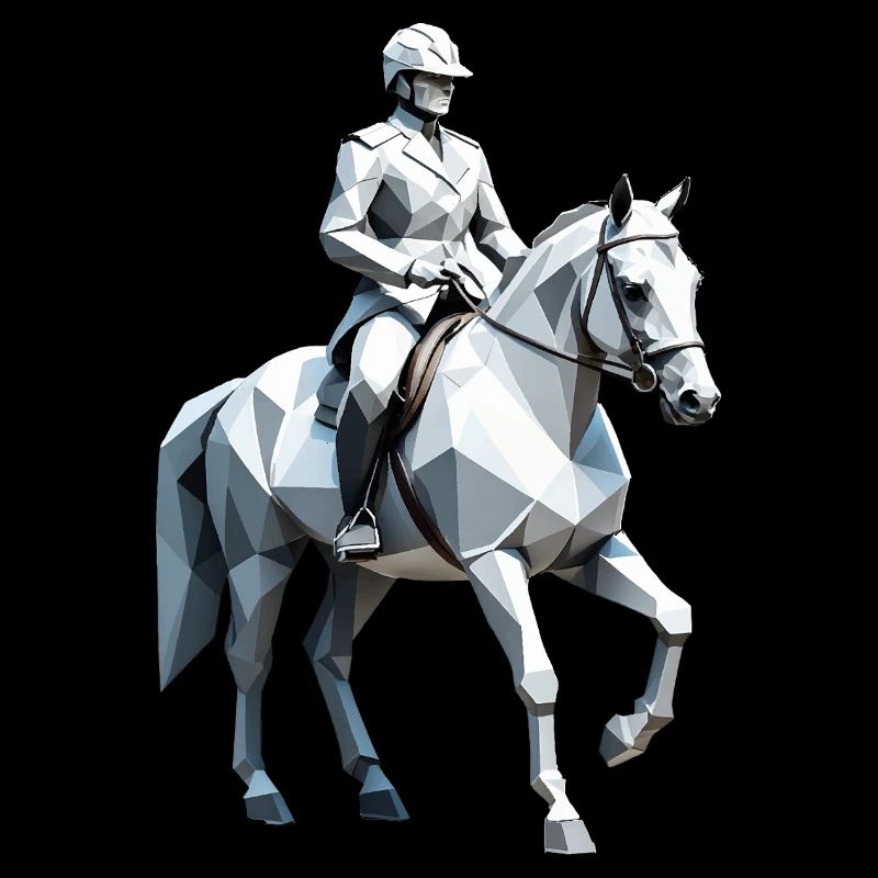 Low Poly Reiter - Ballett Design