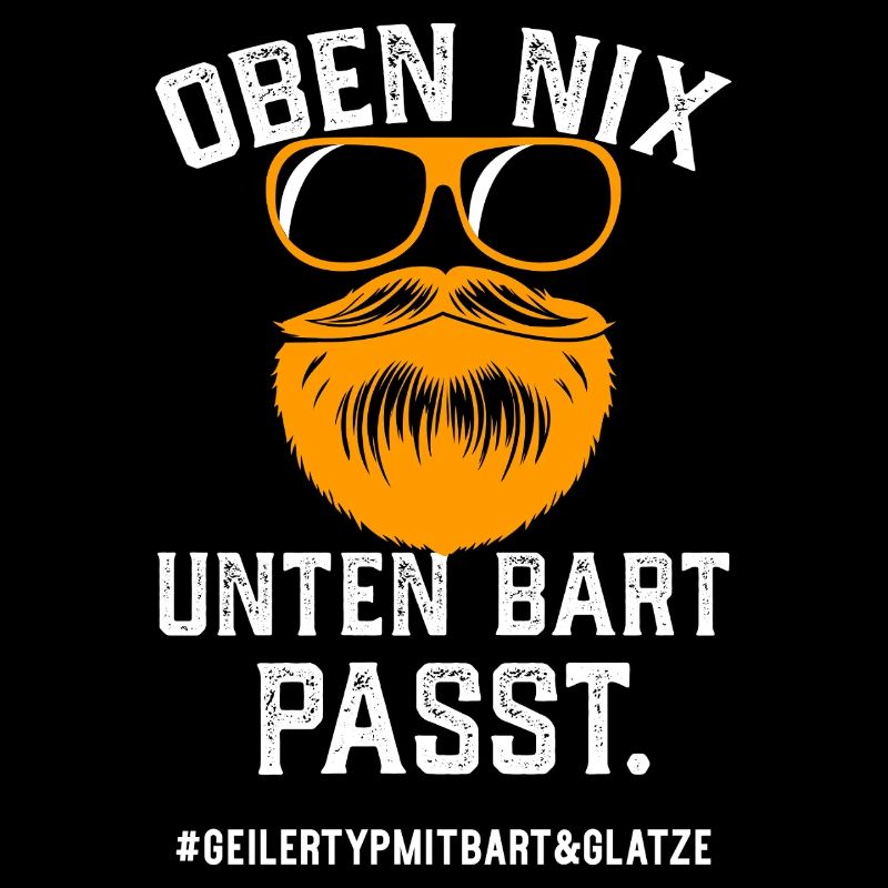 Geiler Typ Mit Bart Und Glatze Bartträger Vollbart