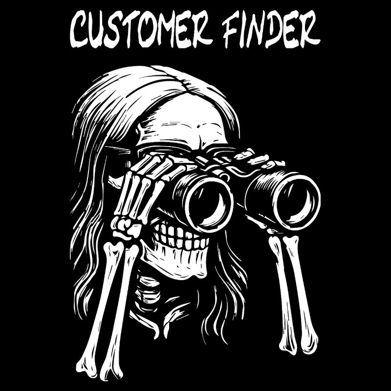 Customer Finder Skeleton Binoculars Rock Design