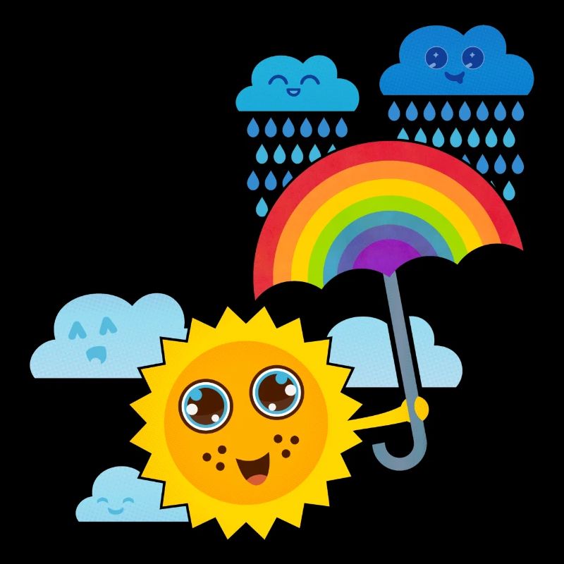 Sonne & Regenbogen-Schirm