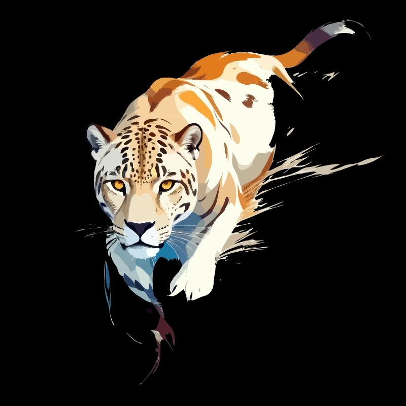 Leopard Vektor Kunst mit lebendiger Illustration