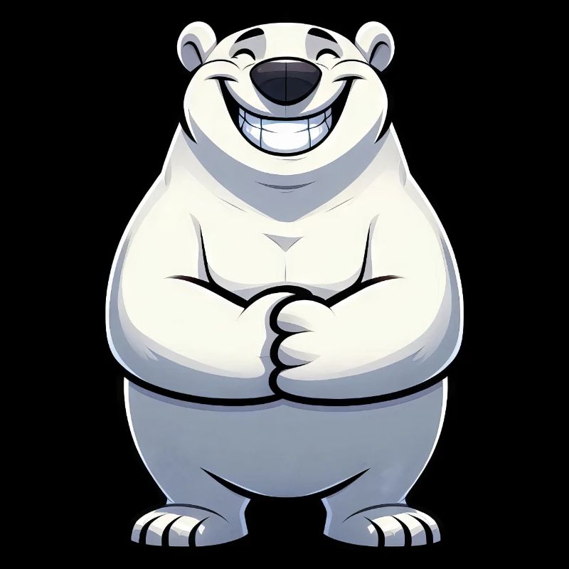 Satisfied Polar Bear Comic North Pole Pride Cool