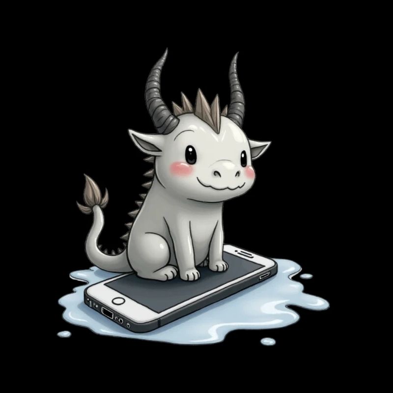 cute mythical creature on iPhone